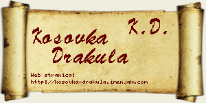 Kosovka Drakula vizit kartica